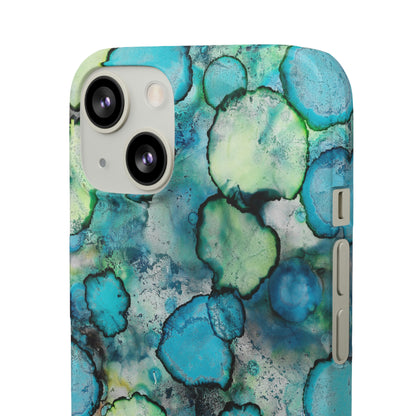 iPhone Samsung Galaxy Pixel5G Snap Case Phone Case Blue Bubbles