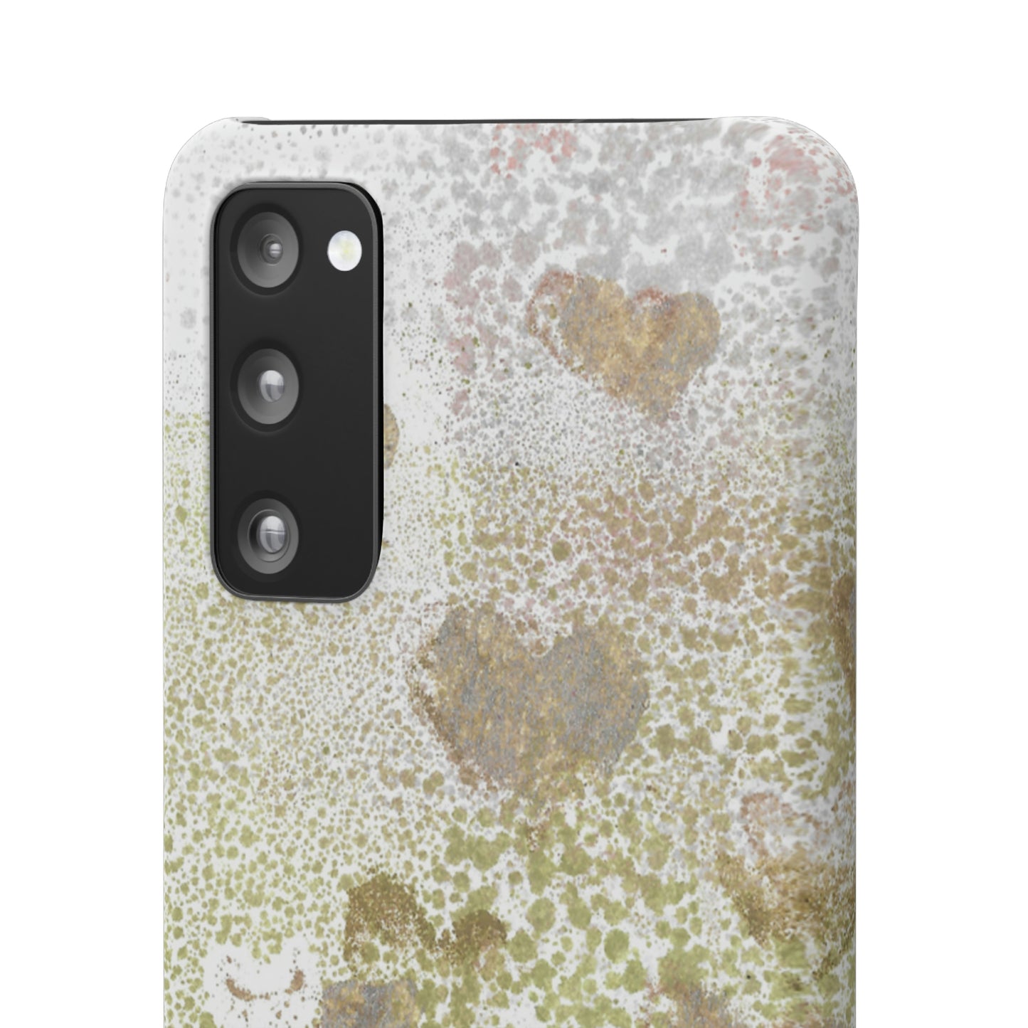 iPhone Samsung Galaxy Pixel5G Snap Case Phone Case Green Hearts