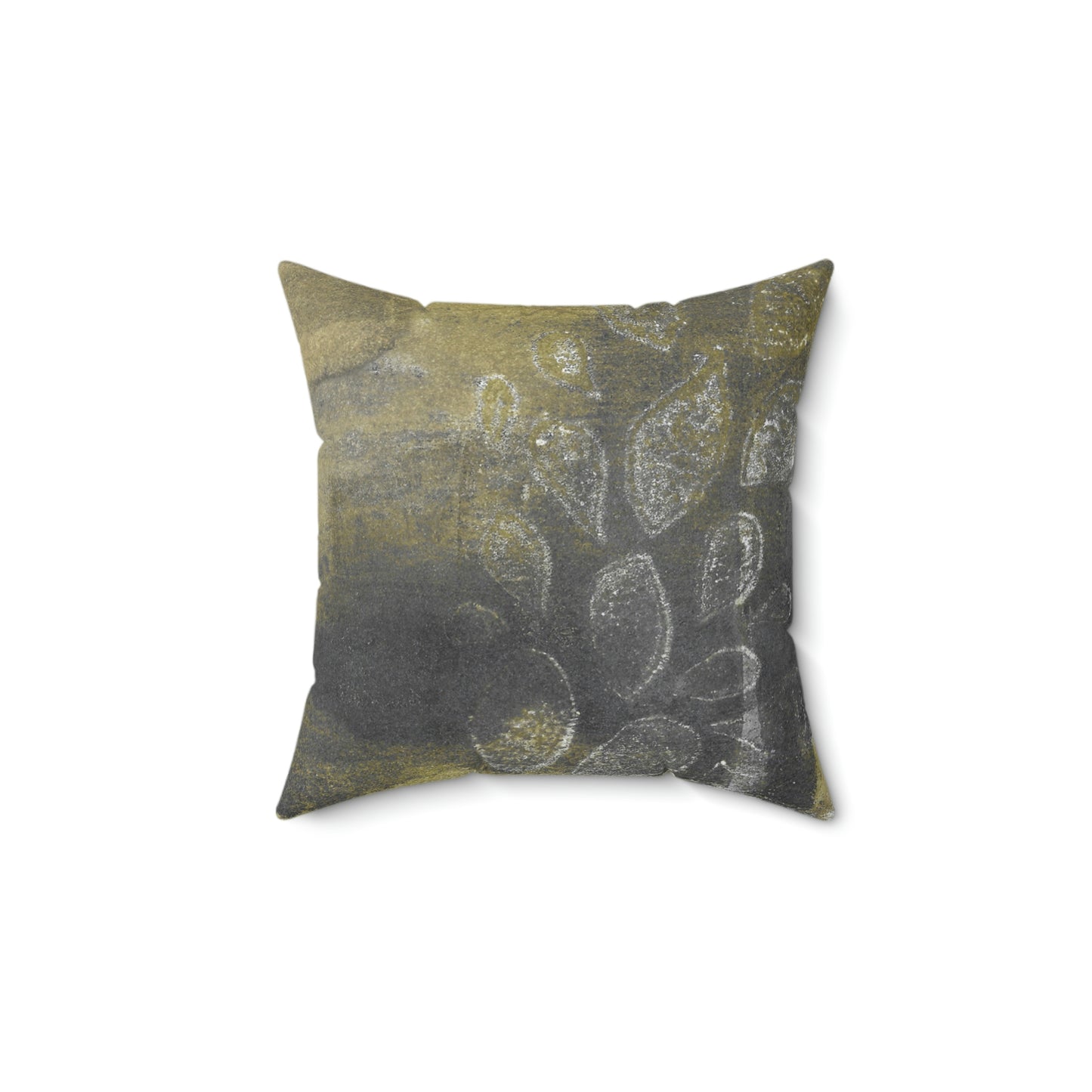 Dark Fossils Square Pillow - Alja Design