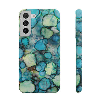 iPhone Samsung Galaxy Pixel5G Snap Case Phone Case Blue Bubbles