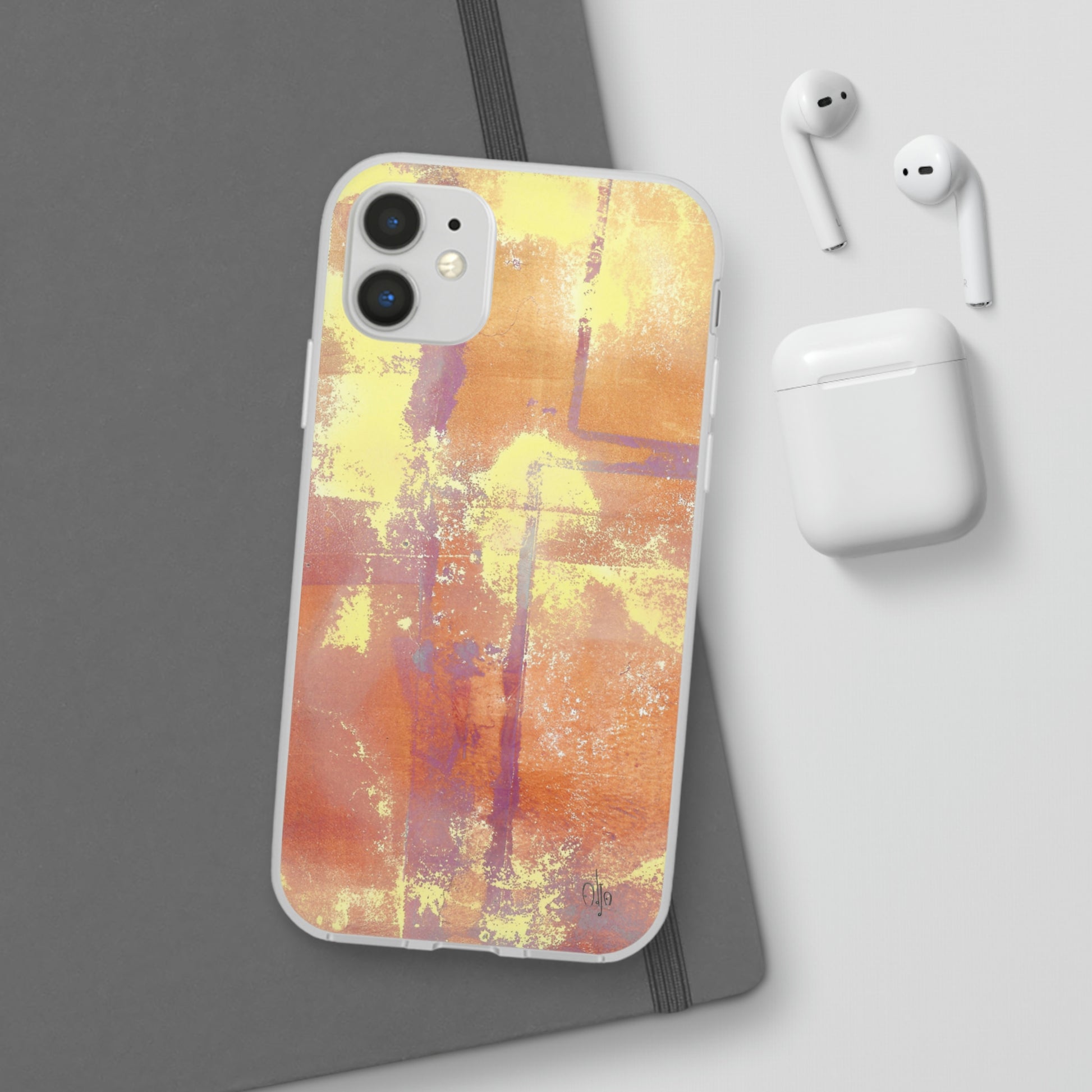 iPhone and Samsung Galaxy Flexi Phone Case Passionate Orange - Alja Design