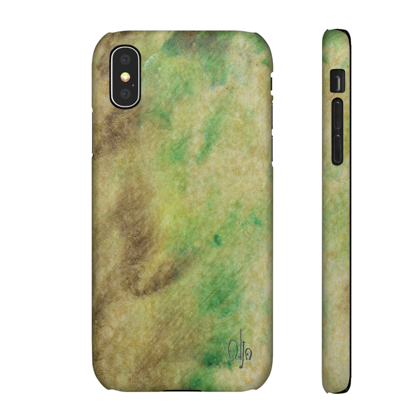 iPhone Samsung Galaxy Pixel5G Snap Case Phone Case Green Marble