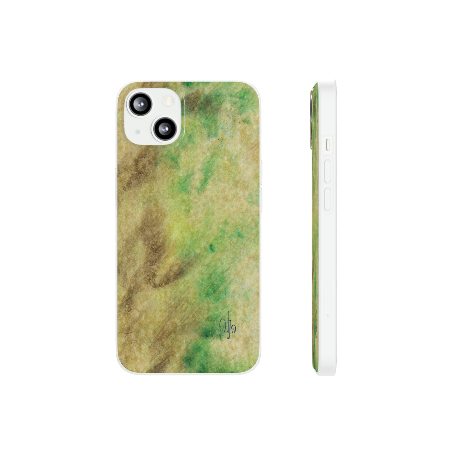 iPhone and Samsung Galaxy Flexi Phone Case Green Marble - Alja Design