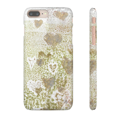 iPhone Samsung Galaxy Pixel5G Snap Case Phone Case Green Hearts