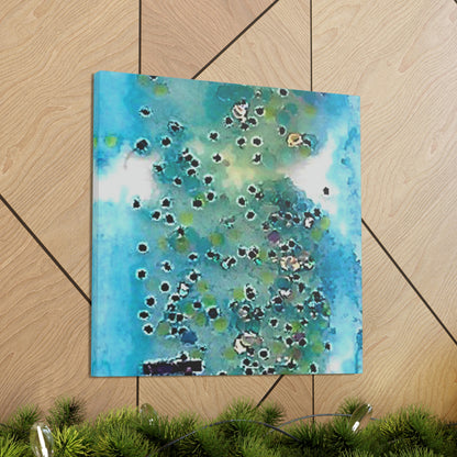 Fractal Blue 6 Canvas Print - Alja Design