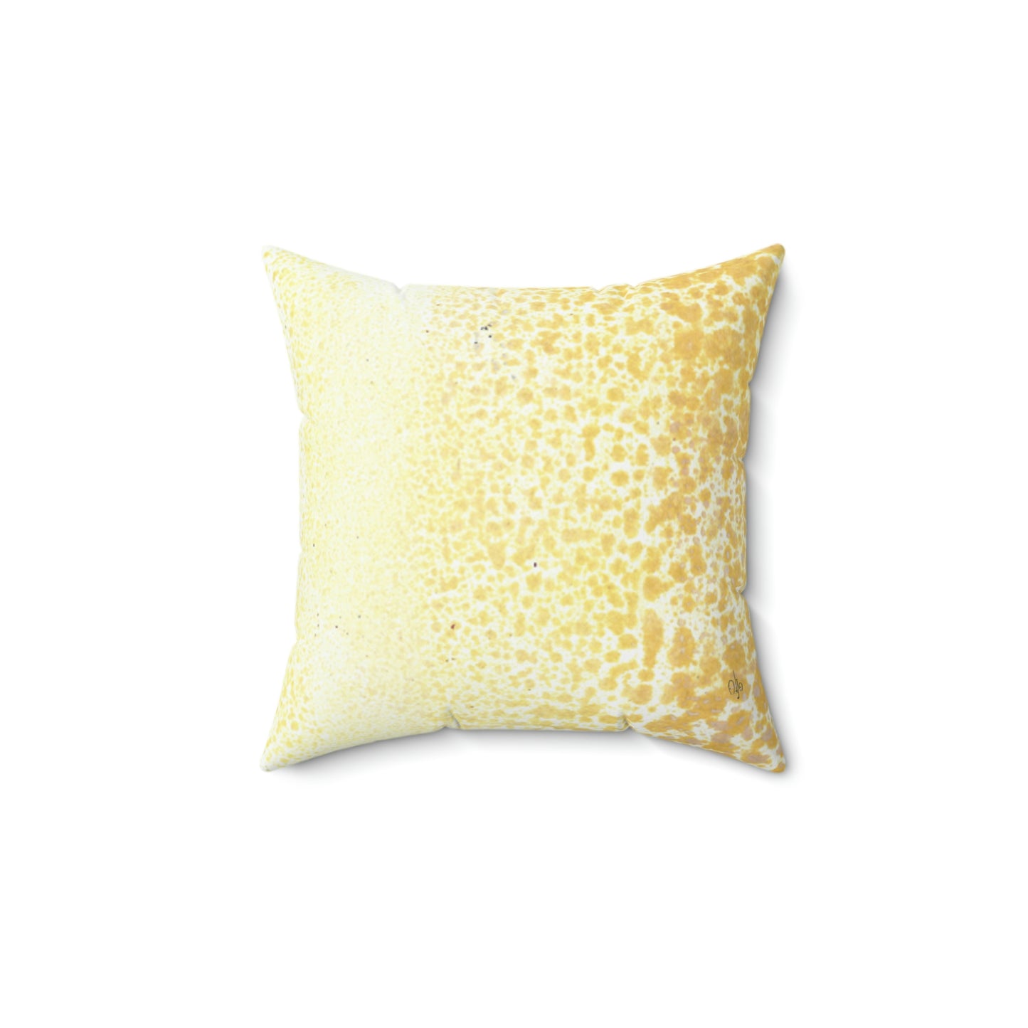 Dark Yellow Grain Square Pillow - Alja Design