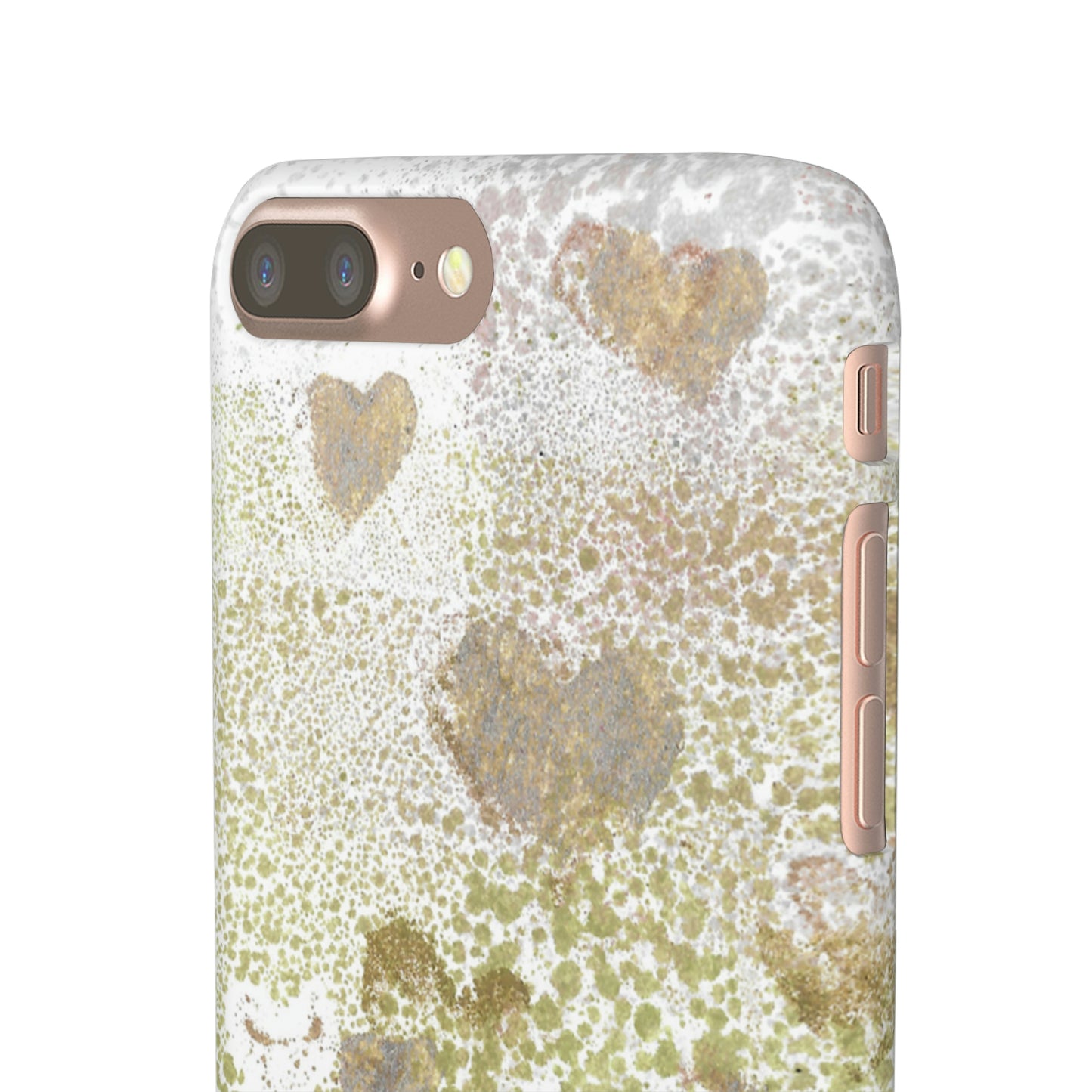 iPhone Samsung Galaxy Pixel5G Snap Case Phone Case Green Hearts