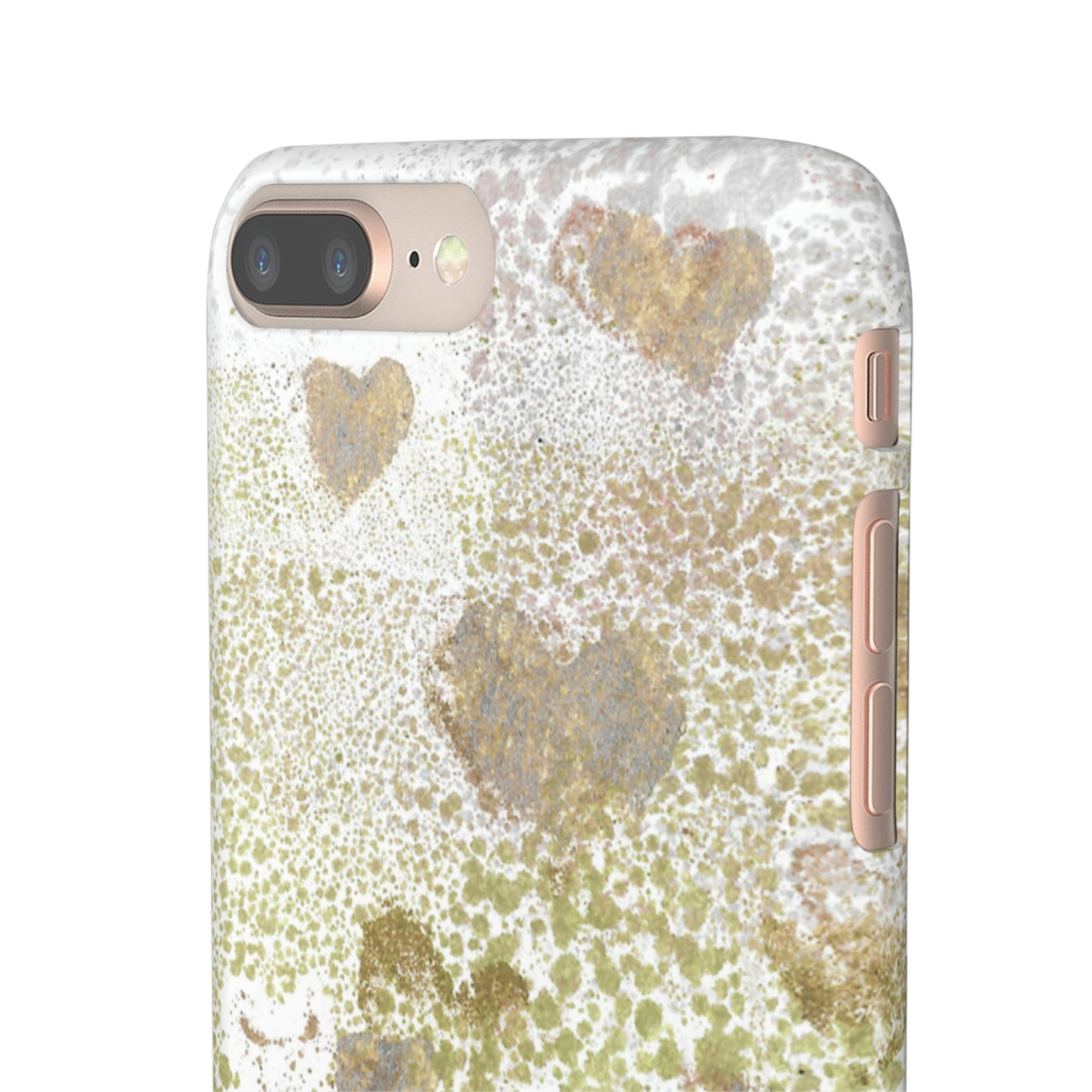 iPhone Samsung Galaxy Pixel5G Snap Case Phone Case Green Hearts