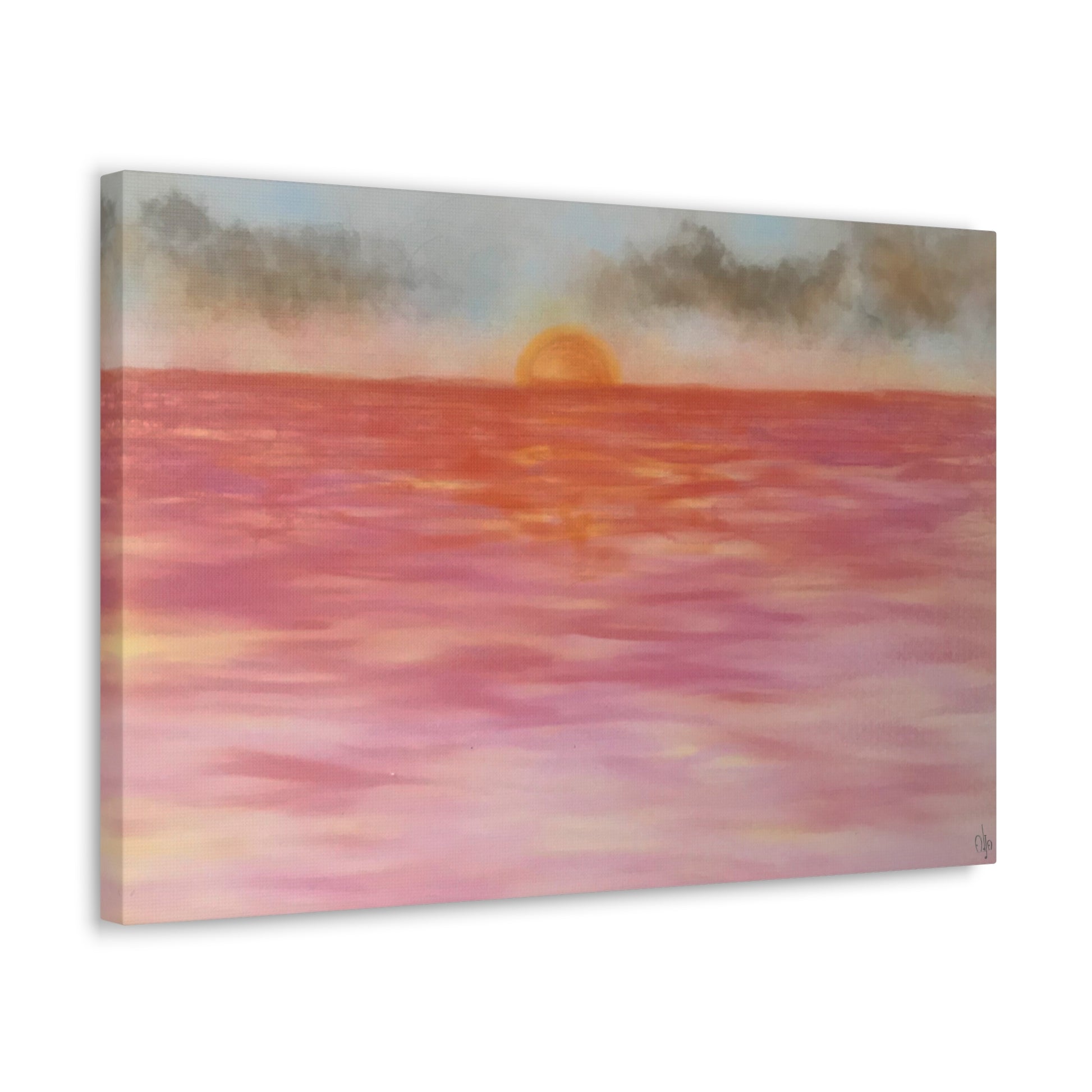 Red Sunset Canvas Print - Alja Design