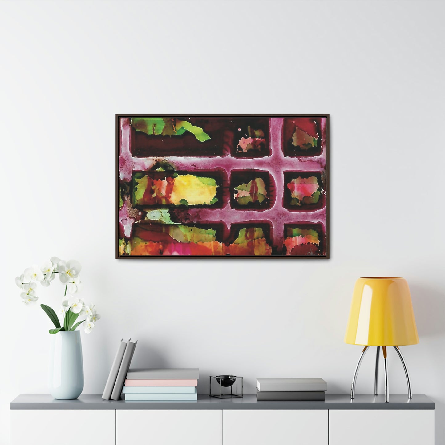 Off the Grid 9 Framed Canvas Print - Alja Design