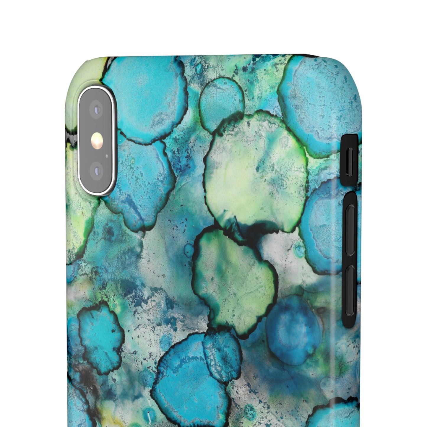 iPhone Samsung Galaxy Pixel5G Snap Case Phone Case Blue Bubbles