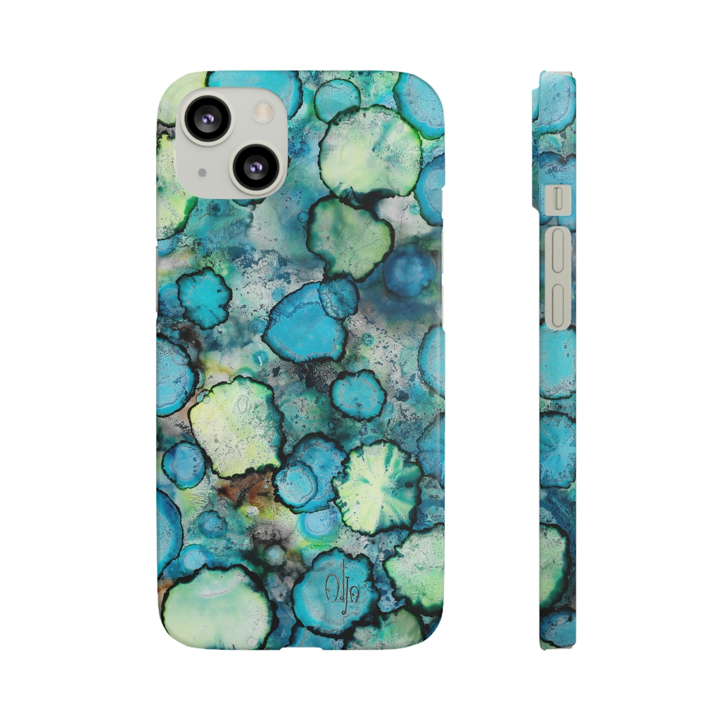 iPhone Samsung Galaxy Pixel5G Snap Case Phone Case Blue Bubbles