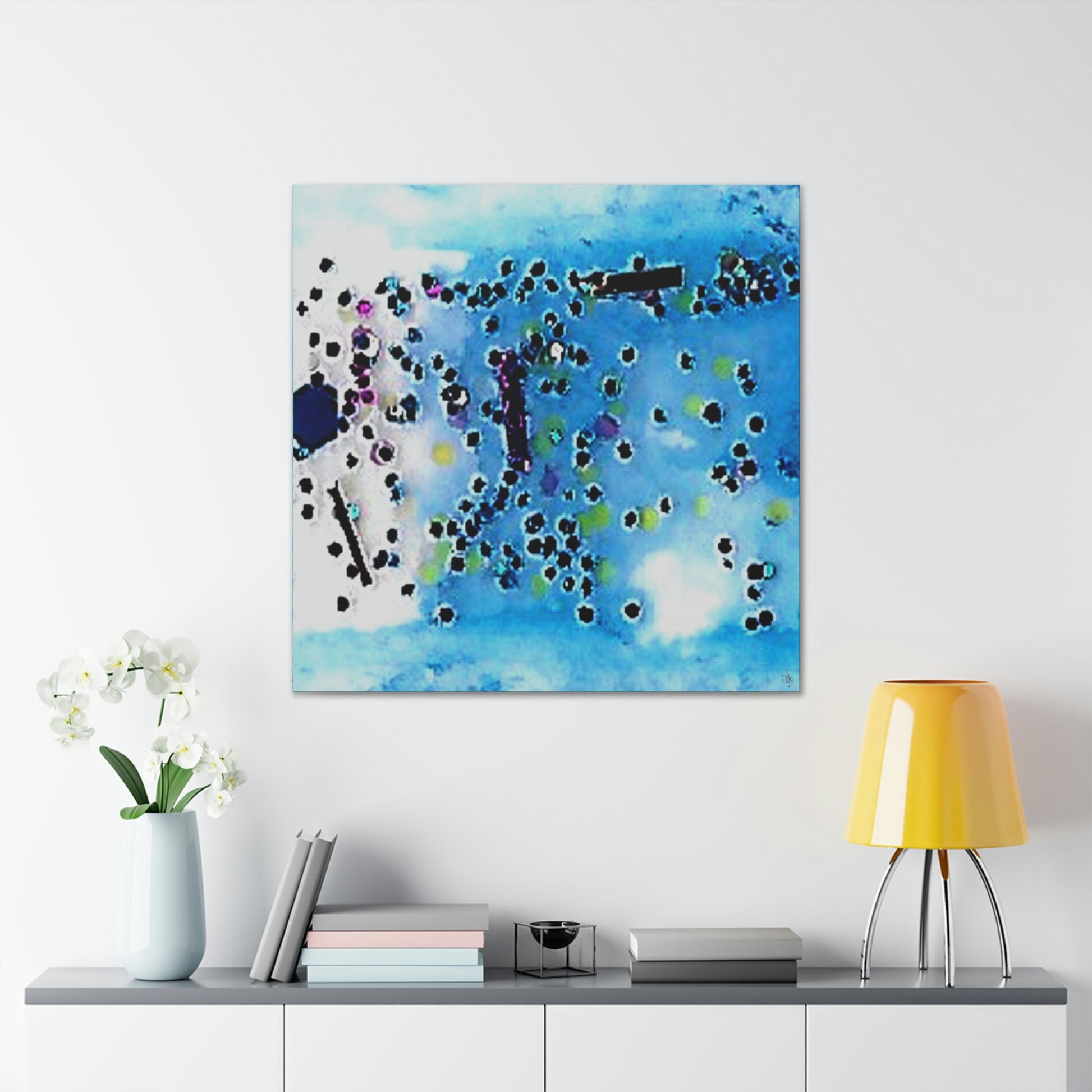 Fractal Blue 4 Canvas Print - Alja Design