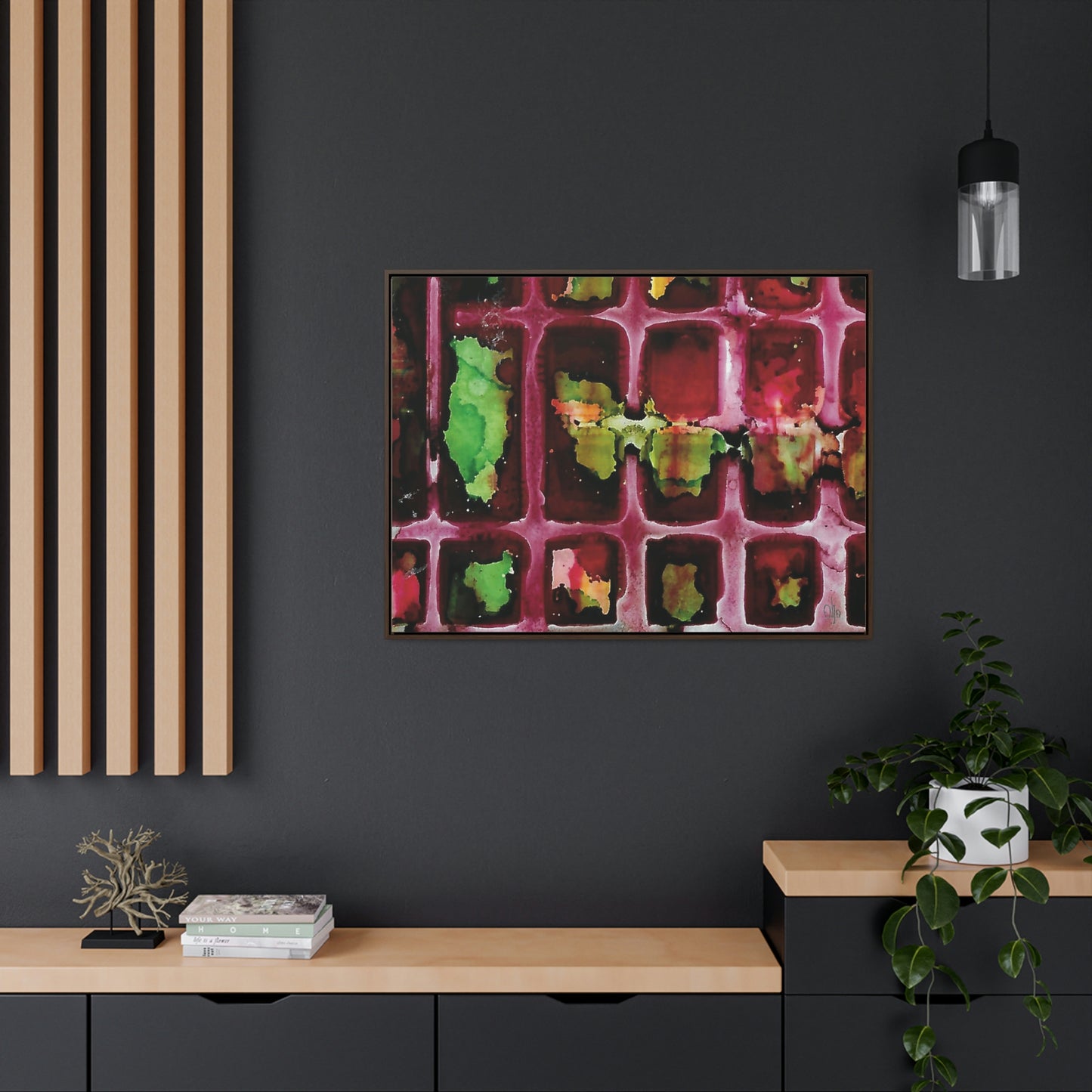 Off the Grid 3 Framed Canvas Print - Alja Design