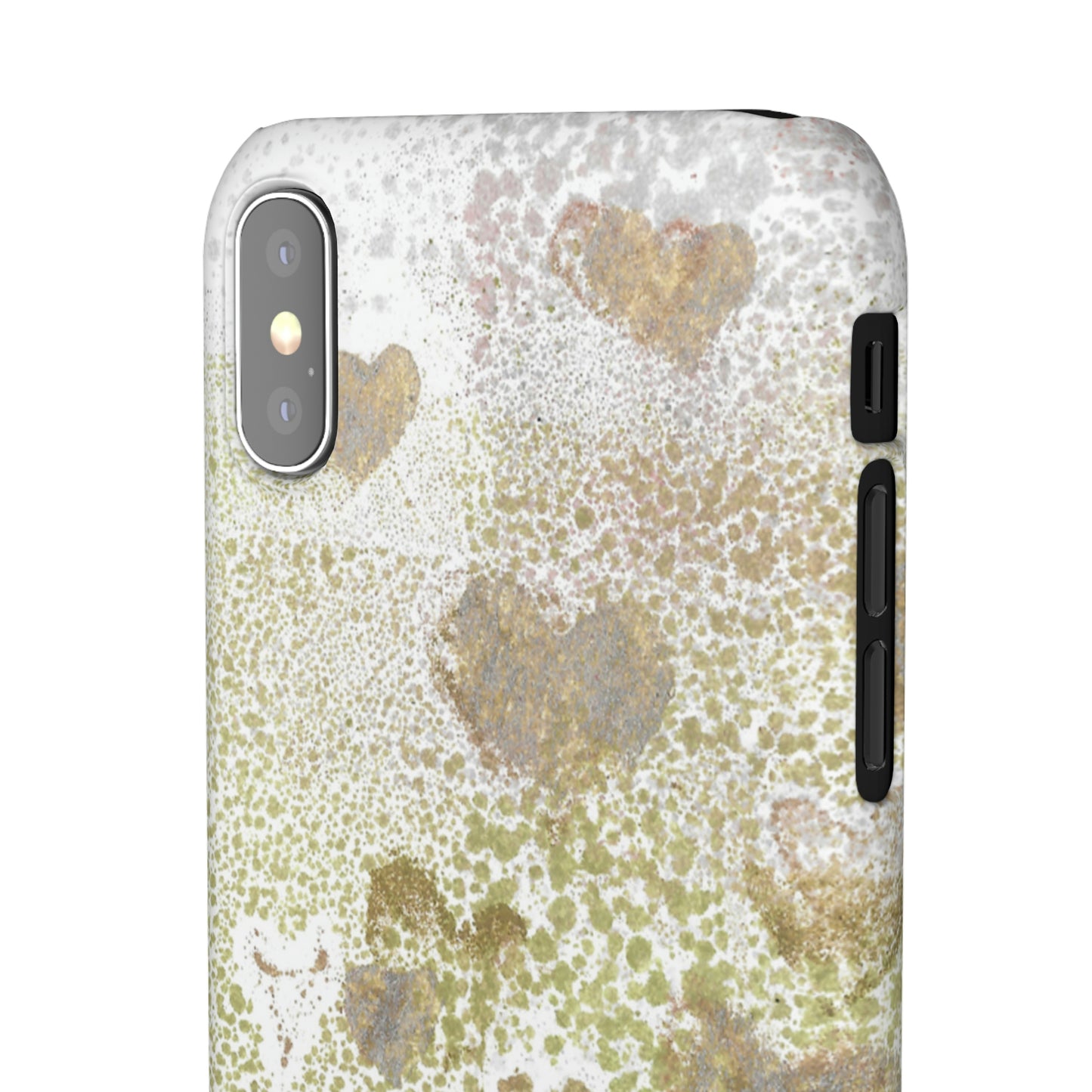 iPhone Samsung Galaxy Pixel5G Snap Case Phone Case Green Hearts