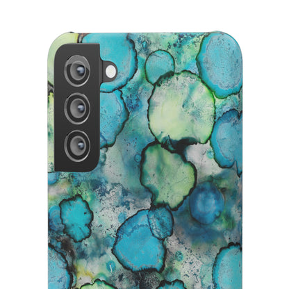 iPhone Samsung Galaxy Pixel5G Snap Case Phone Case Blue Bubbles