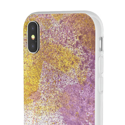 iPhone and Samsung Galaxy Flexi Phone Case Purple Blocks - Alja Design