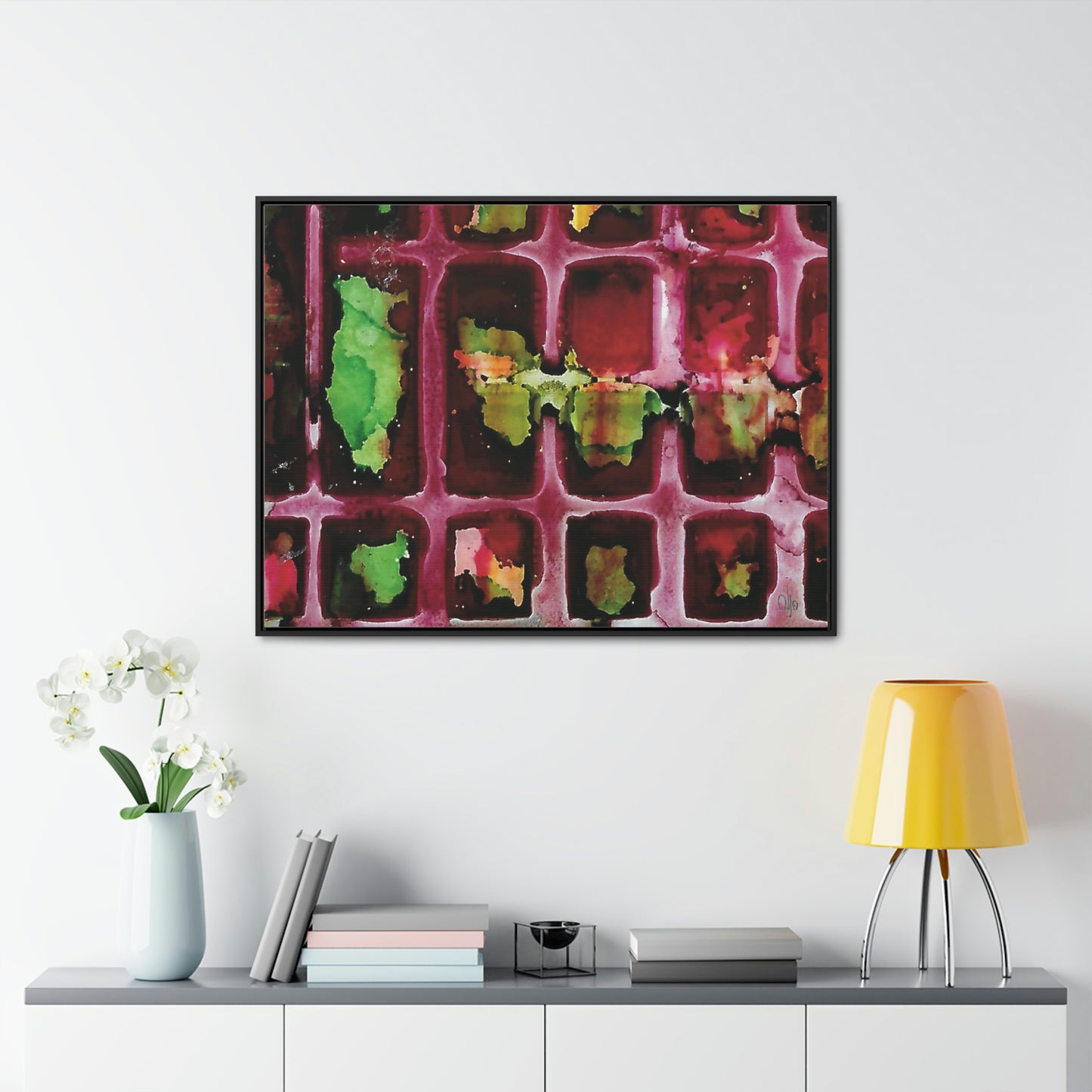 Off the Grid 3 Framed Canvas Print - Alja Design