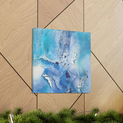 Fractal Blue 9 Canvas Print - Alja Design