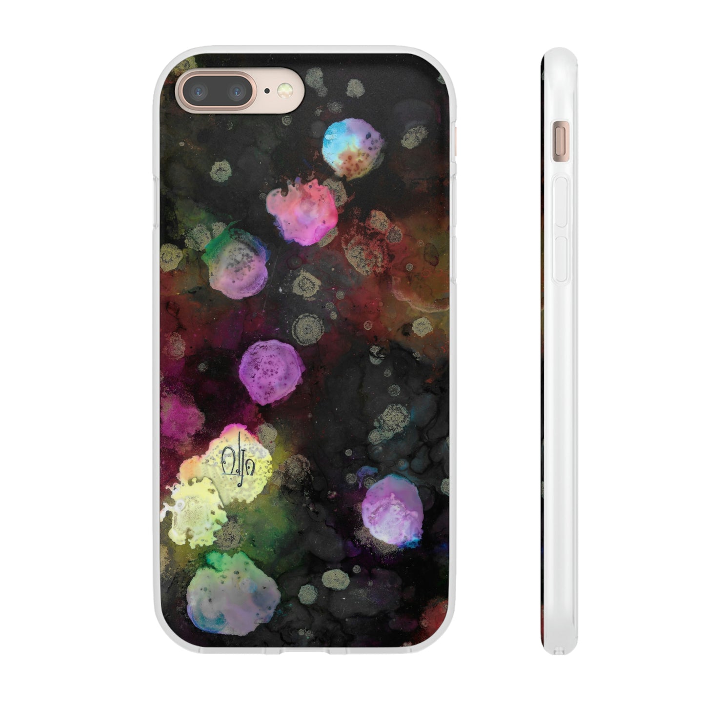 iPhone and Samsung Galaxy  Flexi Phone Case Black Space - Alja Design