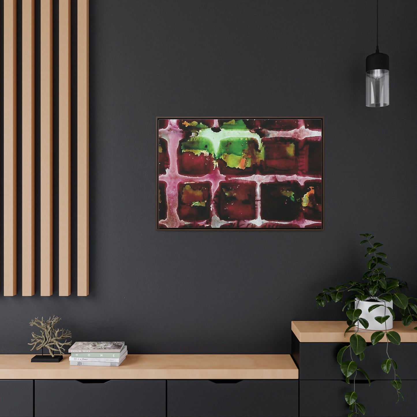 Off the Grid 7 Framed Canvas Print - Alja Design