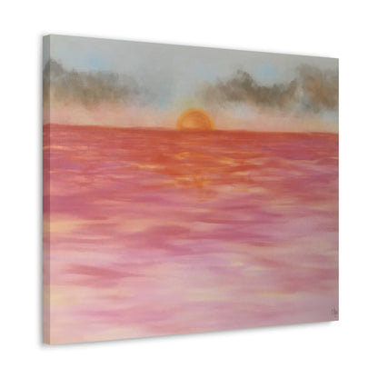 Red Sunset Canvas Print - Alja Design