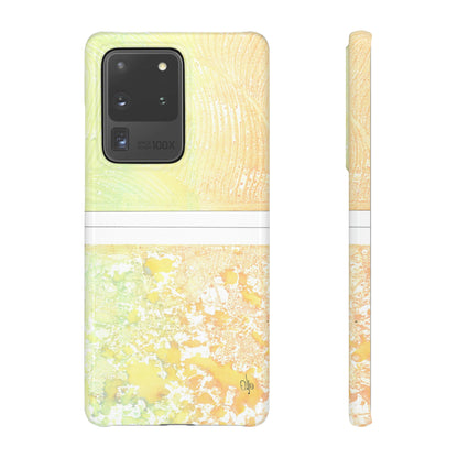 iPhone Samsung Galaxy Pixel5G Snap Case Phone Case Piña Colada with Tropical Waves