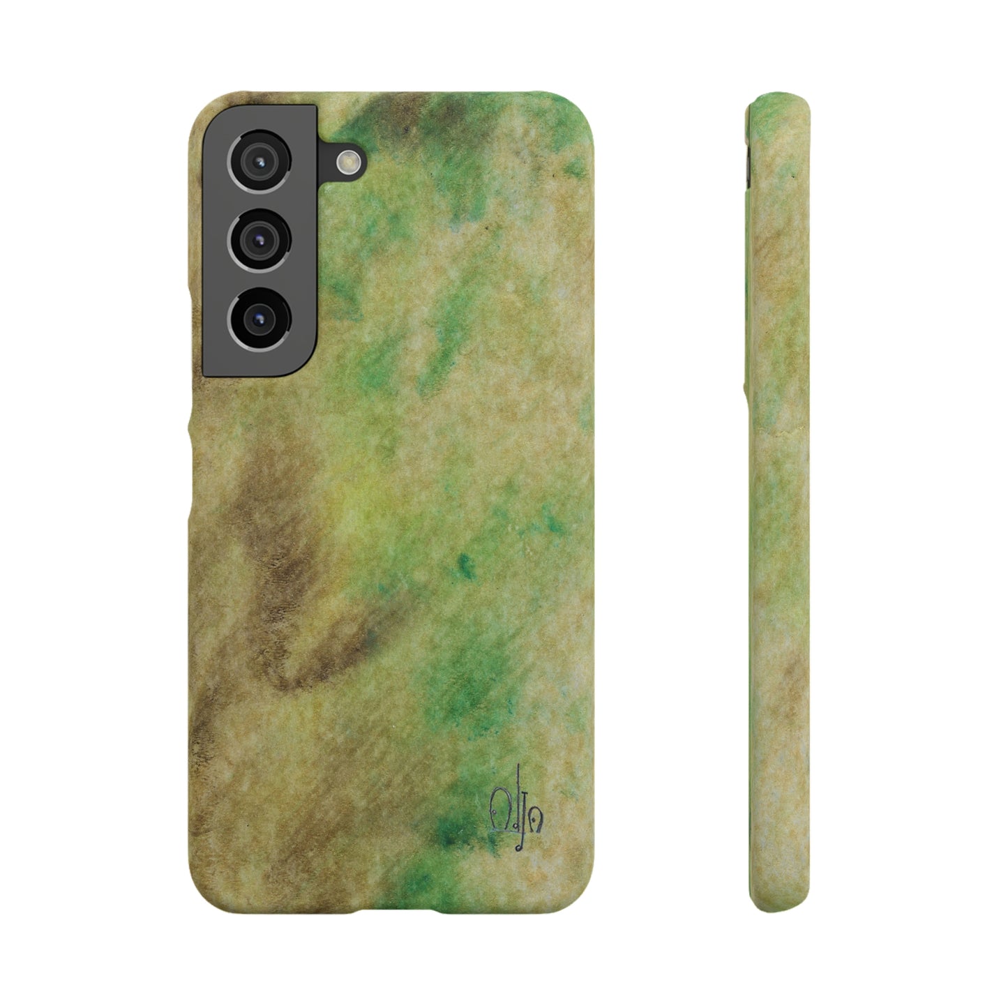 iPhone Samsung Galaxy Pixel5G Snap Case Phone Case Green Marble