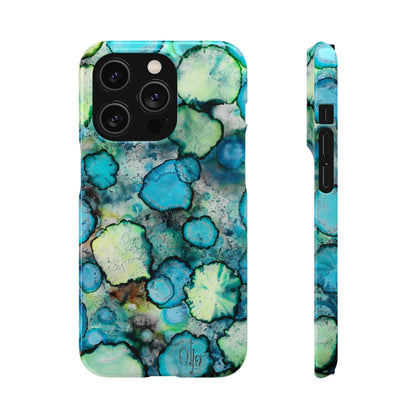 iPhone Samsung Galaxy Pixel5G Snap Case Phone Case Blue Bubbles