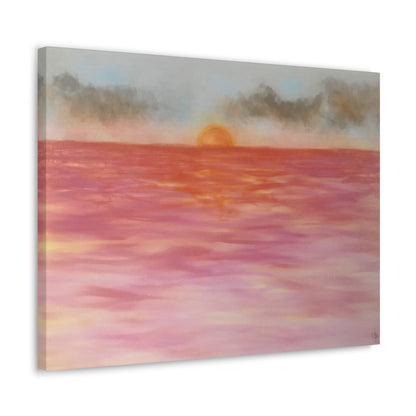 Red Sunset Canvas Print - Alja Design