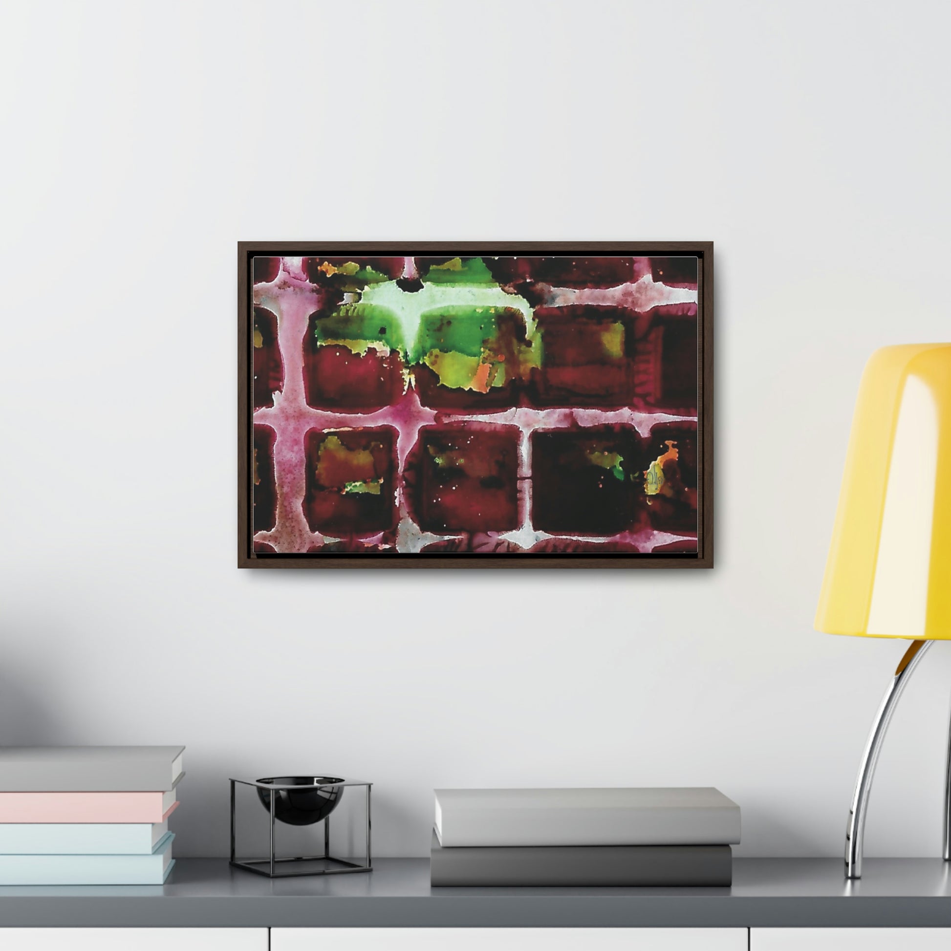 Off the Grid 7 Framed Canvas Print - Alja Design