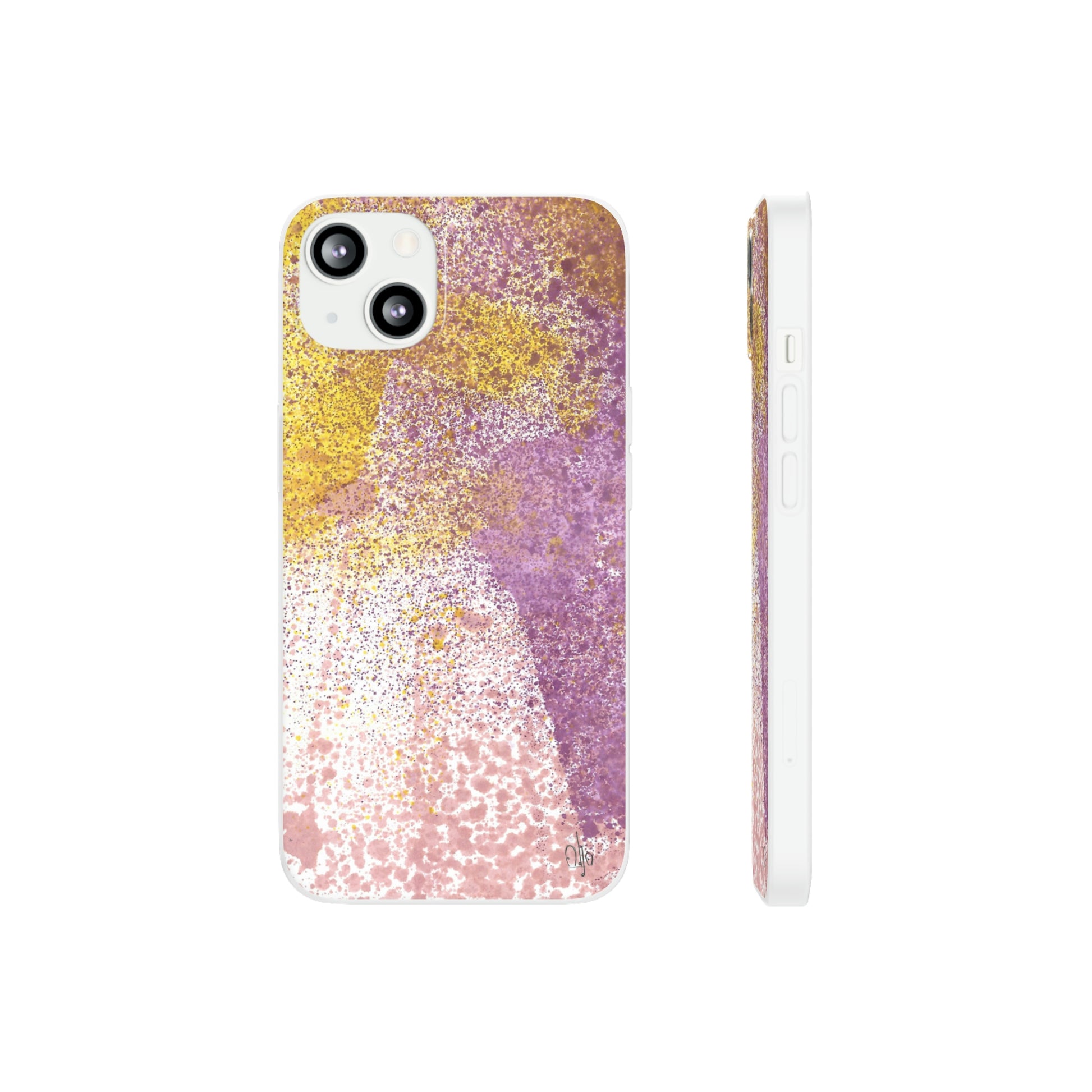 iPhone and Samsung Galaxy Flexi Phone Case Purple Blocks - Alja Design