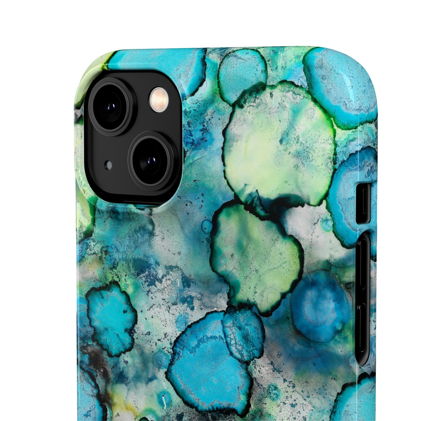 iPhone Samsung Galaxy Pixel5G Snap Case Phone Case Blue Bubbles