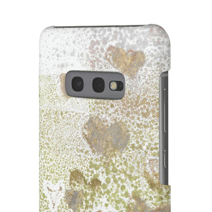 iPhone Samsung Galaxy Pixel5G Snap Case Phone Case Green Hearts