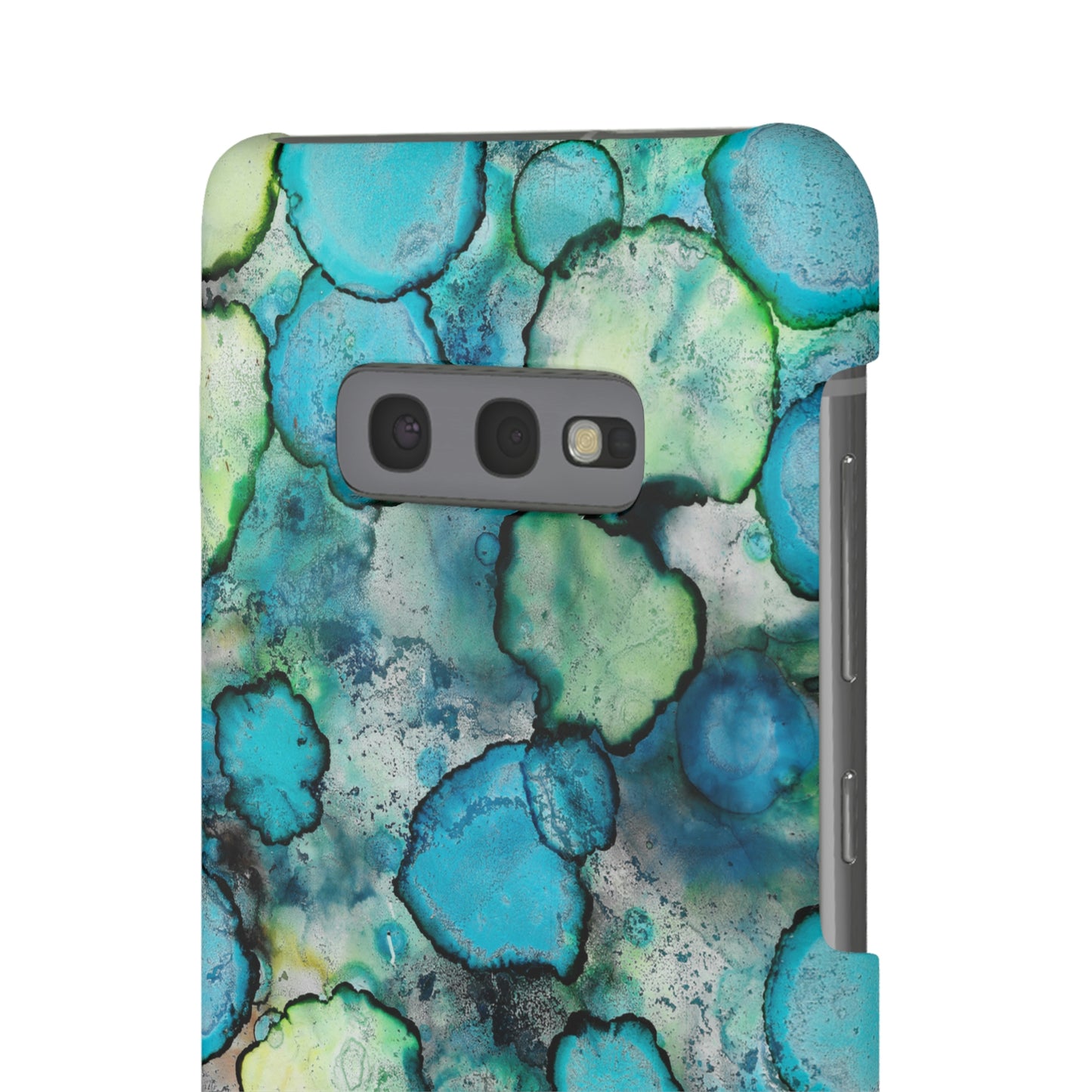 iPhone Samsung Galaxy Pixel5G Snap Case Phone Case Blue Bubbles