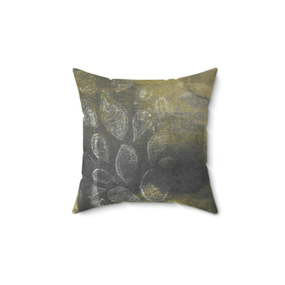 Dark Fossils Square Pillow - Alja Design