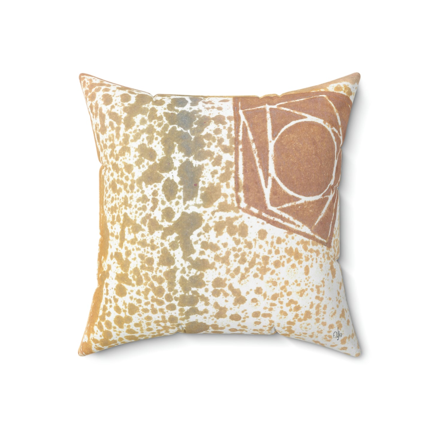 Orange Star Square Pillow - Alja Design