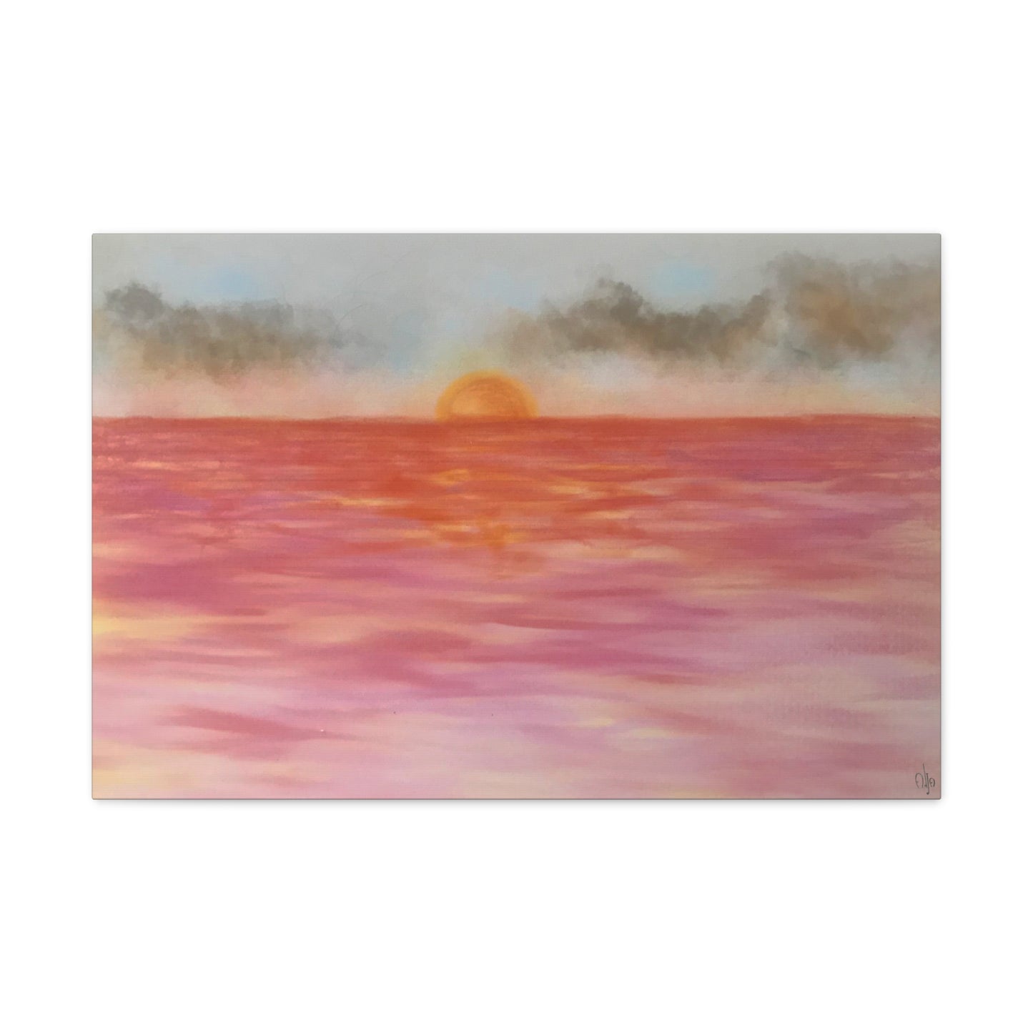 Red Sunset Canvas Print - Alja Design