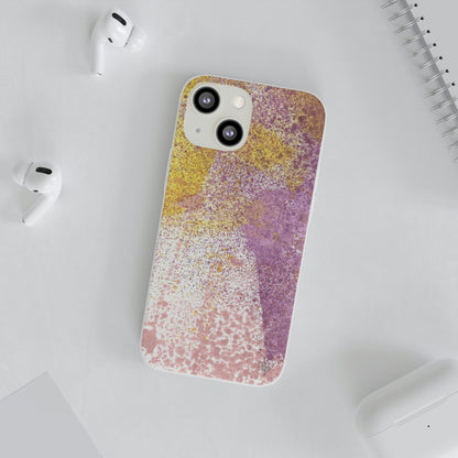 iPhone and Samsung Galaxy Flexi Phone Case Purple Blocks - Alja Design