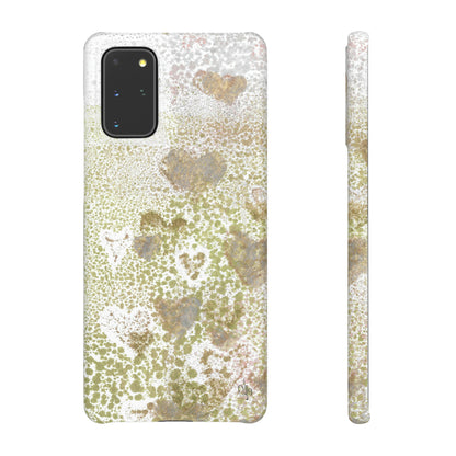 iPhone Samsung Galaxy Pixel5G Snap Case Phone Case Green Hearts