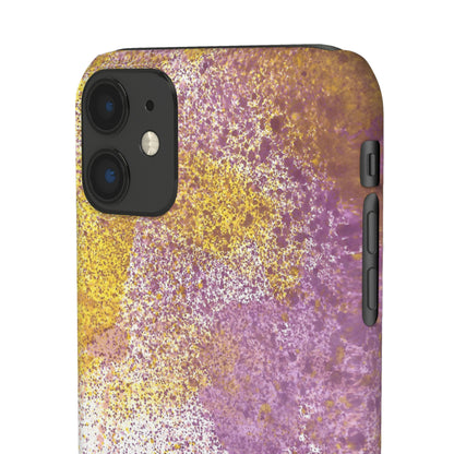 iPhone Samsung Galaxy Pixel5G Snap Case Phone Case Purple Blocks