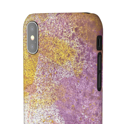 iPhone Samsung Galaxy Pixel5G Snap Case Phone Case Purple Blocks