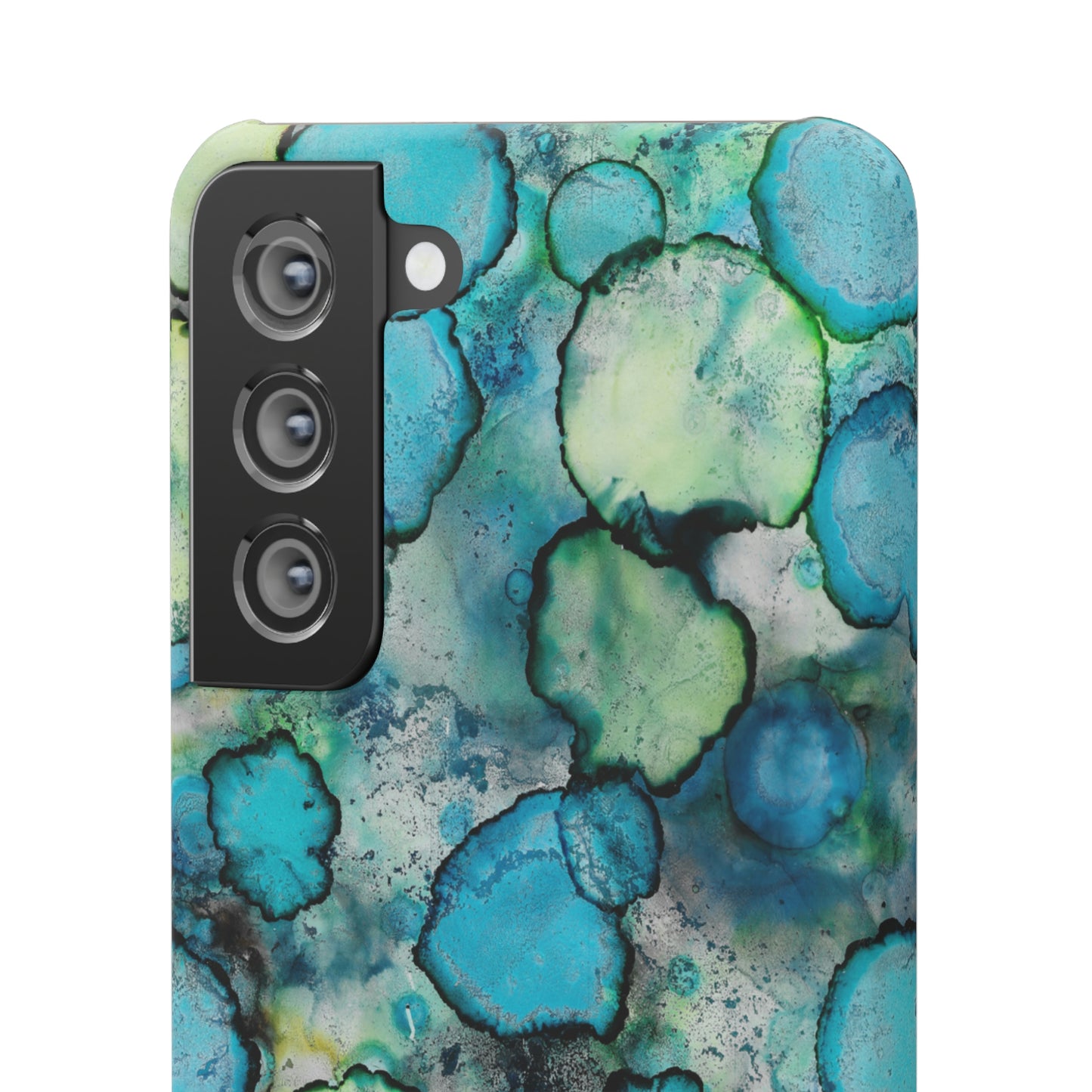 iPhone Samsung Galaxy Pixel5G Snap Case Phone Case Blue Bubbles