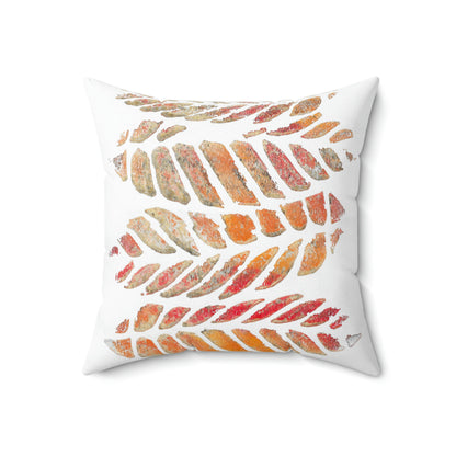 Fire Leaves Square Pillow - Alja Design