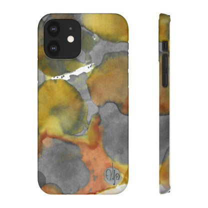 iPhone Samsung Galaxy Pixel5G Snap Case Phone Case Yellow Volcano