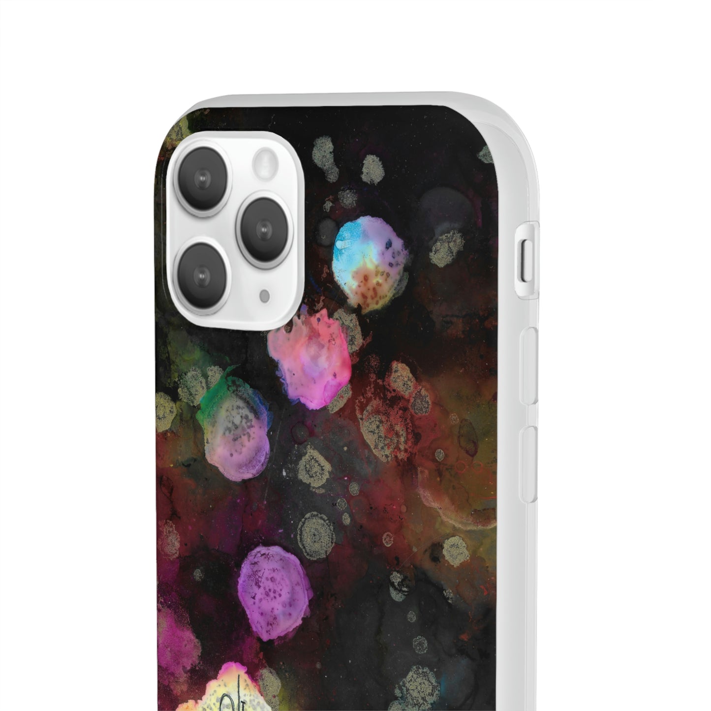 iPhone and Samsung Galaxy  Flexi Phone Case Black Space - Alja Design