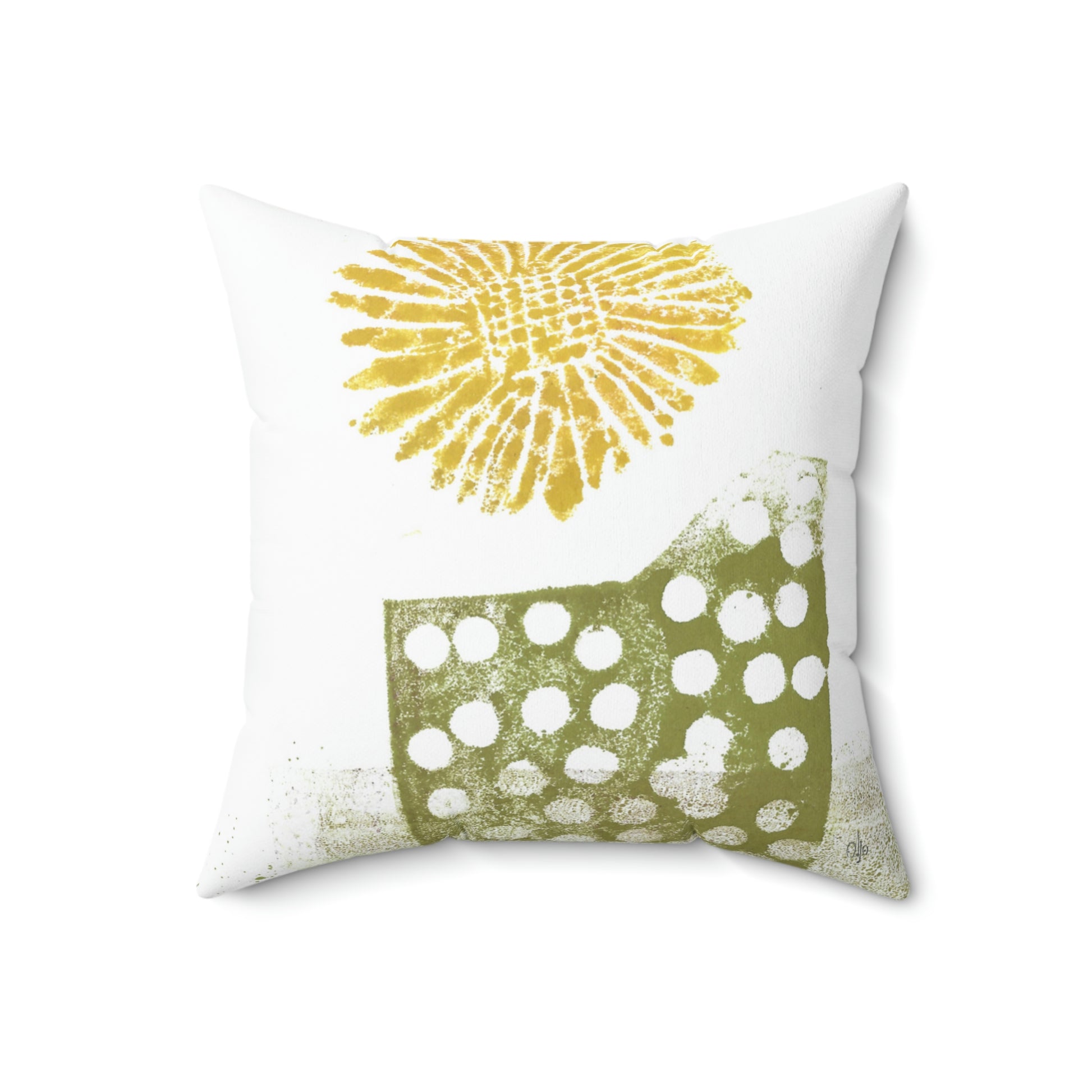 Abstract Flower Square Pillow - Alja Design