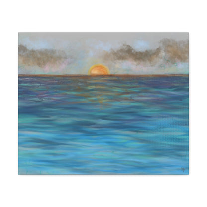 Blue Sunset Canvas Print - Alja Design