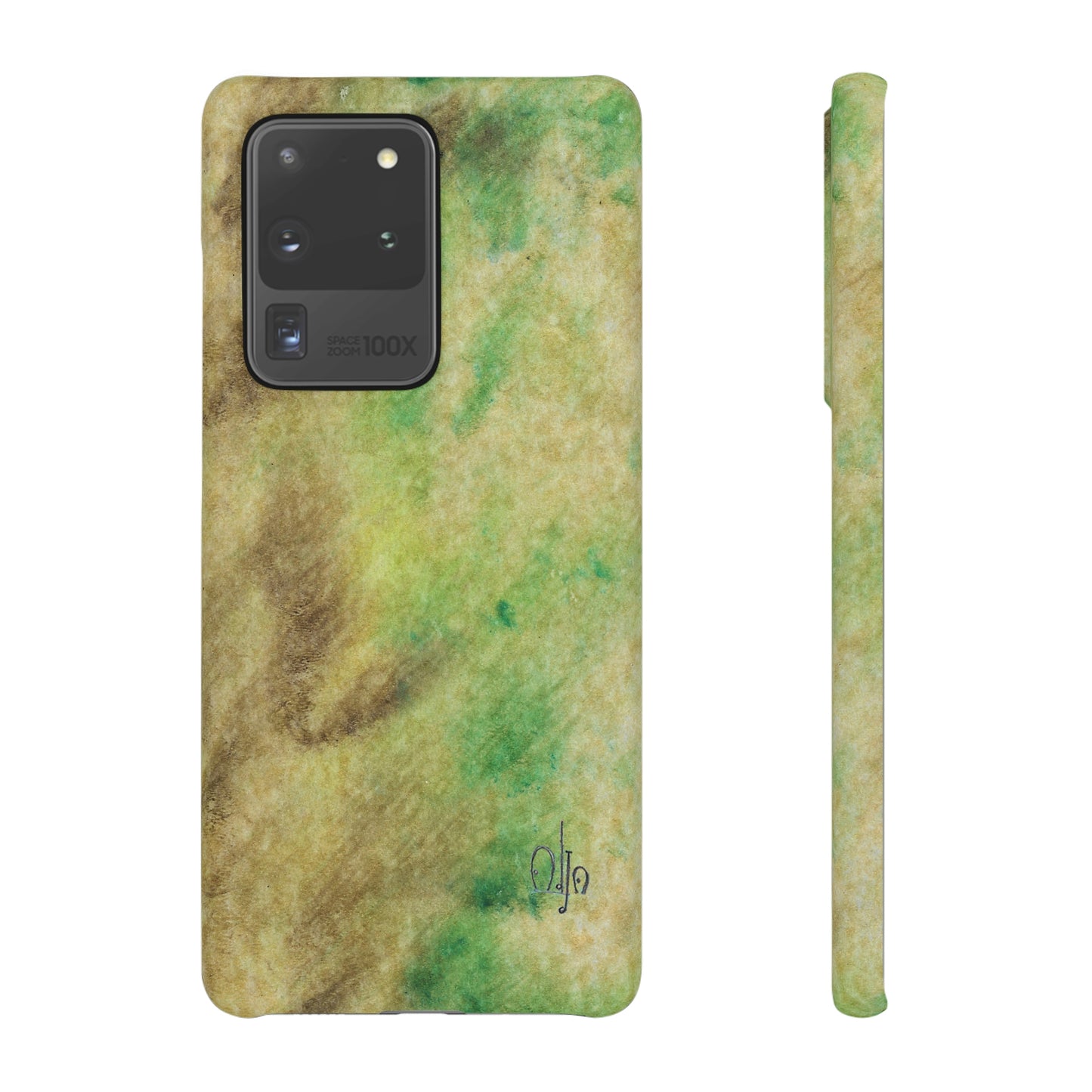 iPhone Samsung Galaxy Pixel5G Snap Case Phone Case Green Marble