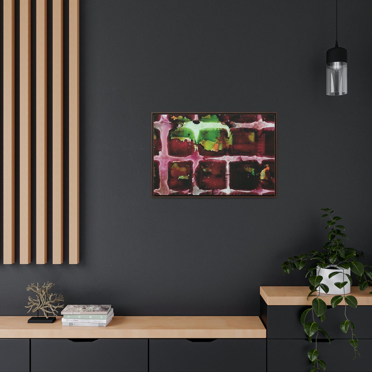 Off the Grid 7 Framed Canvas Print - Alja Design